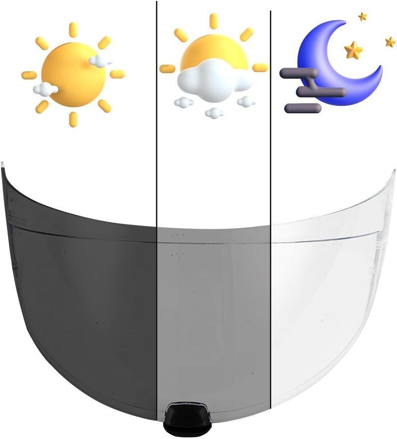 psler i10 HJ-31 i70 Visor- i10 Helmet Visor HJ 31Helmet Face Shield motorcycle Shield Accessories Replacement for i10 HJ-31 i70,Photochromic - Image 1